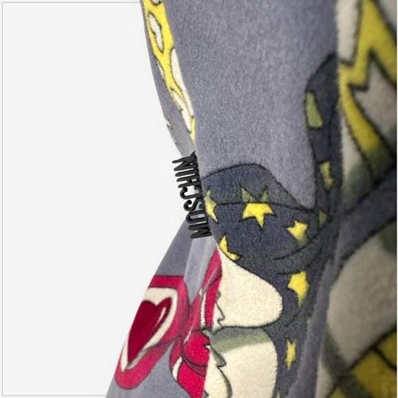 Moschino Jeans Vintage Gray Candy Wrapper Print Pattern Blazer Jacket Fitted 6 - Picture 5 of 7